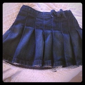 Baby gap denim pleated skirt